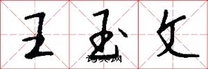 王玉文怎么写好看