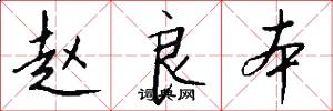 赵良本怎么写好看