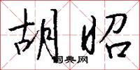 胡昭怎么写好看