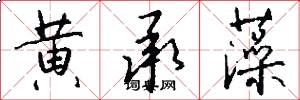 黄承藻怎么写好看