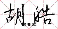 胡皓怎么写好看
