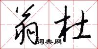 翁杜怎么写好看