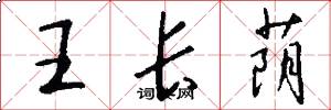 王长荫怎么写好看