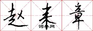 赵耒章怎么写好看