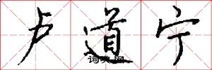卢道宁怎么写好看