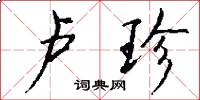 卢珍怎么写好看