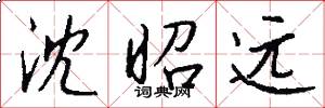 沈昭远怎么写好看