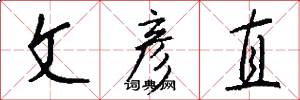 文彦直怎么写好看
