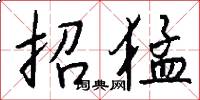 招猛怎么写好看