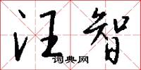汪智怎么写好看