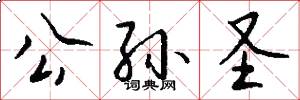 公孙圣怎么写好看