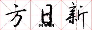 方日新怎么写好看