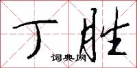 丁胜怎么写好看