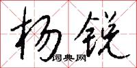 杨锐怎么写好看