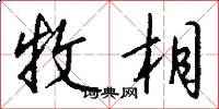 牧相怎么写好看