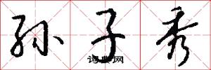 孙子秀怎么写好看