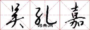 吴孔嘉怎么写好看