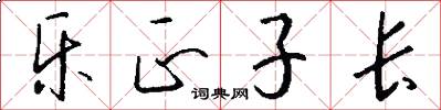 乐正子长怎么写好看
