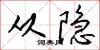 从隐怎么写好看