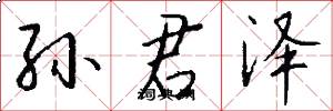 孙君泽怎么写好看