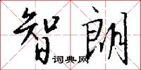 智朗怎么写好看