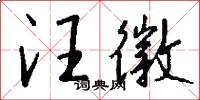 汪徽怎么写好看
