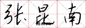 张昆南怎么写好看