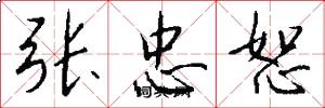 张忠恕怎么写好看