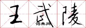 王武陵怎么写好看