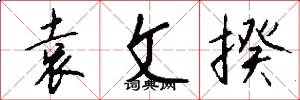 袁文揆怎么写好看