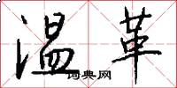 温革怎么写好看
