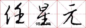 任星元怎么写好看