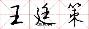 王廷策怎么写好看