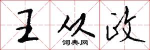 王从政怎么写好看