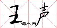 王声怎么写好看