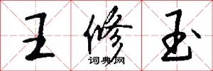 王修玉怎么写好看