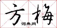 方梅怎么写好看