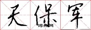 天保军怎么写好看