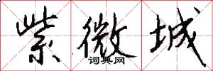 紫微城怎么写好看