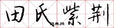 田氏紫荆怎么写好看