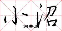小沼怎么写好看