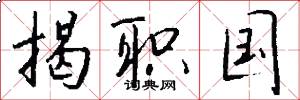 揭职国怎么写好看