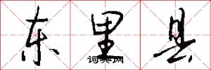 东里县怎么写好看