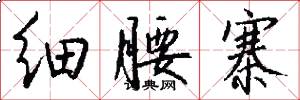 细腰寨怎么写好看
