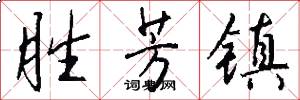 胜芳镇怎么写好看