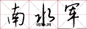南水军怎么写好看