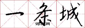 一条城怎么写好看