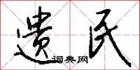 遗民怎么写好看