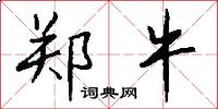 郑牛怎么写好看