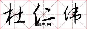 杜仁伟怎么写好看